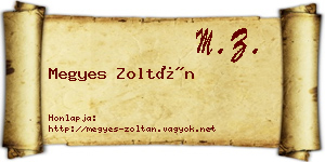 Megyes Zoltán névjegykártya